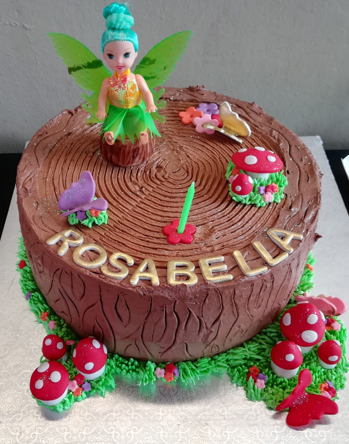 Enchanted Forest Fairy Birthday Cake